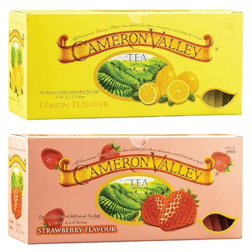 CAMERON VALLEY STRAWBERRY / LEMON FLAVOUR TEA 25X2G