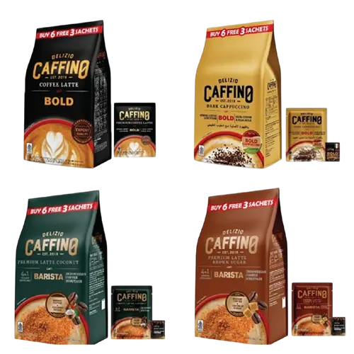 DELIZIO CAFFFINO BARISTA LATTE COCONUT / LATTE BROWN SUGAR / BOLD LATTE 6X25G